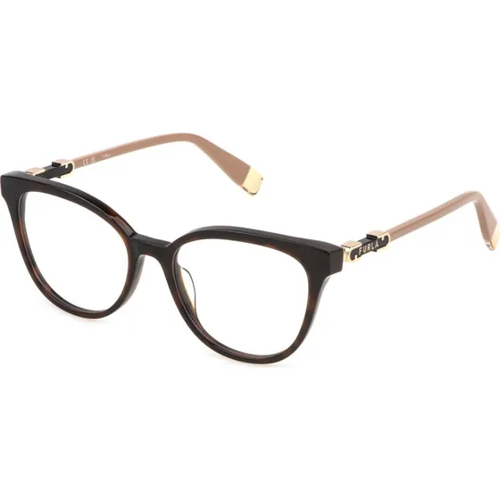 Furla VFU832 752 Montures Optiques Papillon Acétate Havane