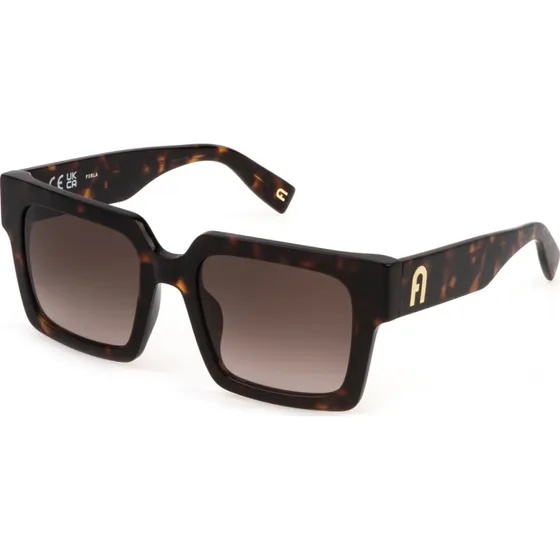 Furla SFU837 Lunettes de soleil carrées en acétate - Havana