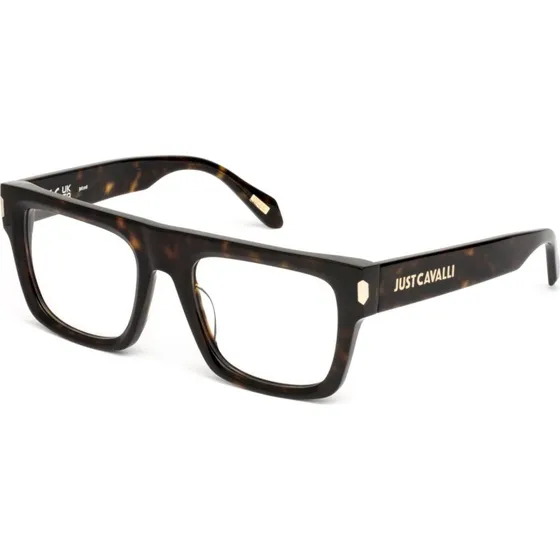 Just Cavalli VJC120 722 - Montures Optiques Carrées en Acétate Havane