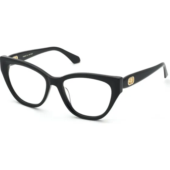 Twinset VTW076 700 - Lunettes de vue Papillon Noir en Acétate