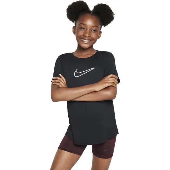 Nike T-shirt Nike One Fitted Dri-FIT Filles - Noir