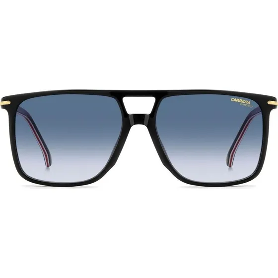 Carrera 366/S Lunettes de Soleil Homme Carrées Noires Polarisées