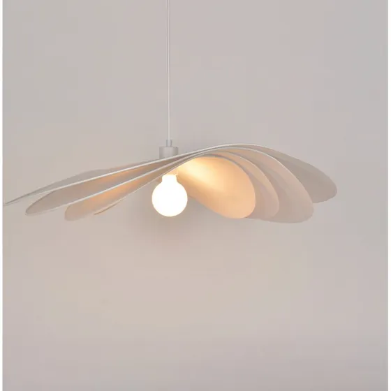 MARKET SET Suspension Selenitis, Ø 78 cm, Papier de Murano Blanc