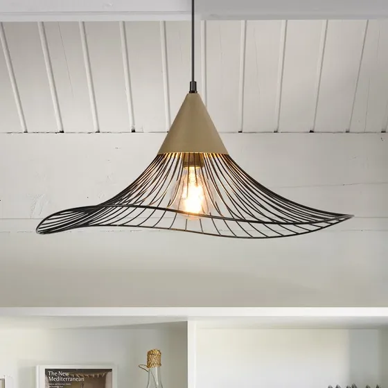 COREP Suspension Lizzie Noir et Laiton Ø 60 cm