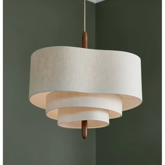MARKET SET Suspension textile Pebble crème Ø 58 cm