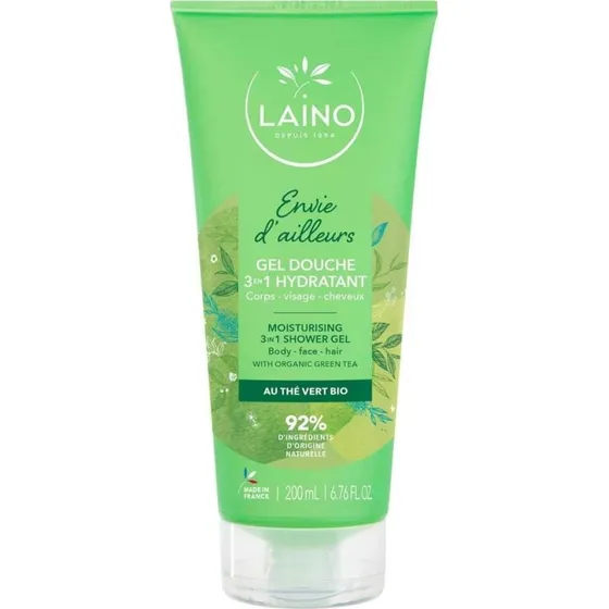 Laino Envie d'Ailleurs Gel Douche 3 en 1 au Thé Vert Bio 200ml