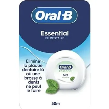 Oral-B Essential Floss Fil Dentaire Ciré Mentholé 50m