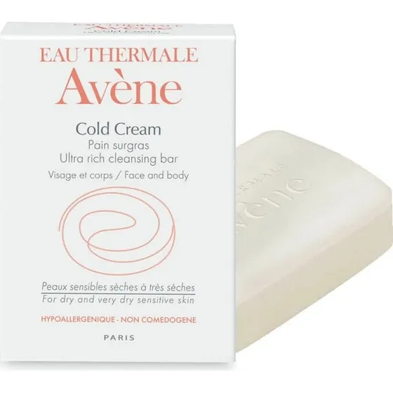 Avène Cold Cream Savon Émollient pour Peaux Sèches et Très Sèches, 100g