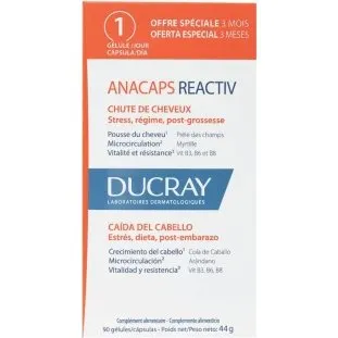 Ducray Anacaps Reactiv - Complément Cheveux et Ongles (30 gélules)