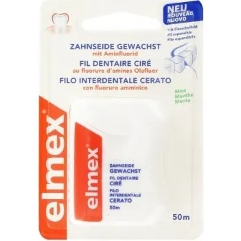 Elmex Fil Dentaire Ciré Protégé 50 m