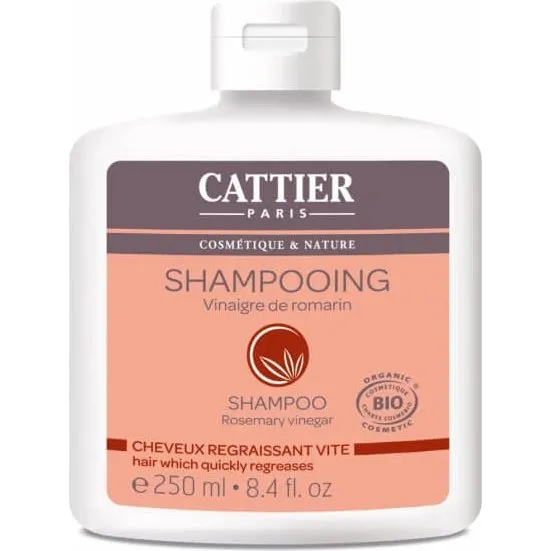 Cattier Shampooing Bio au Romarin pour Cheveux Gras, 250 ml