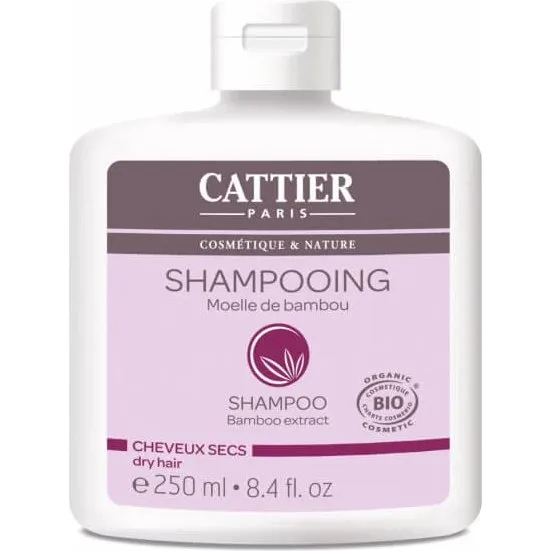 Cattier Shampooing Bio Moelle de Bambou pour Cheveux Secs, 250 ml