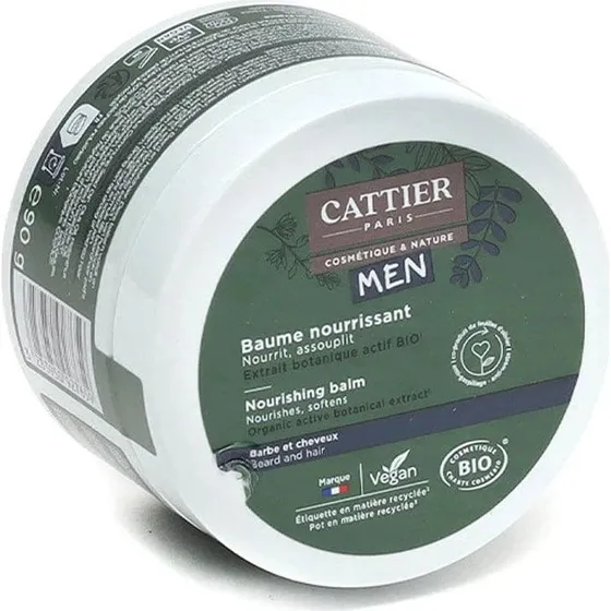 Cattier Homme Après-shampoing Bio Nourrissant Barbe et Cheveux 90g