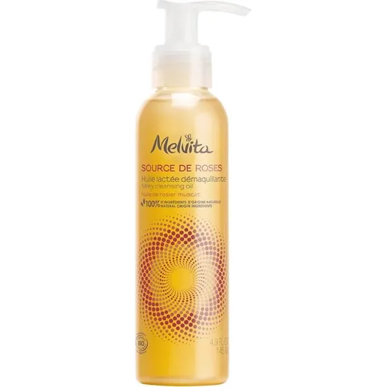 Melvita Huile Lactée Démaquillante Bio à l'Huile de Rose - 145ml