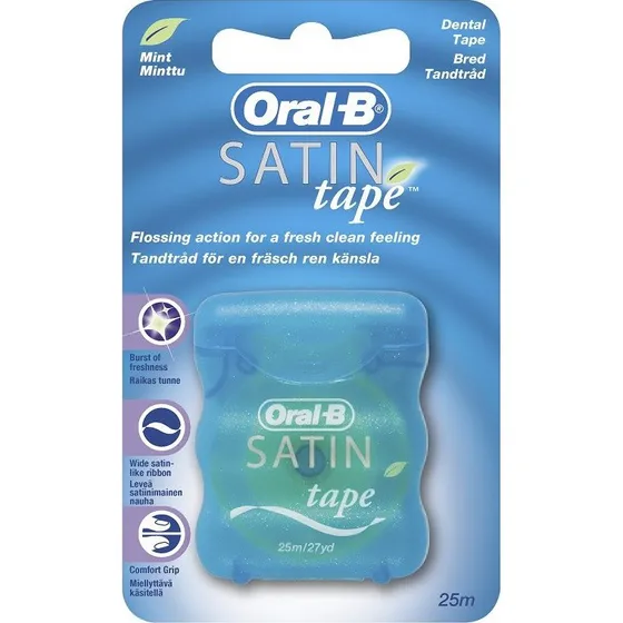 Oral-B Satin Tape Fil Dentaire Menthe 25 m