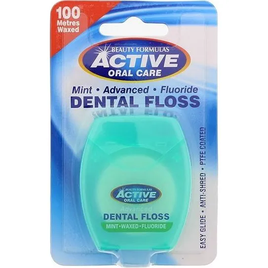 Beauty Formulas Fil Dentaire Cire au Fluor Menthe 100m