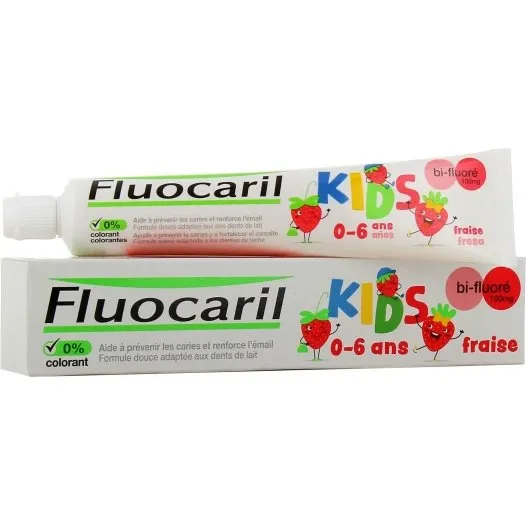 Fluocaril Kids Dentifrice Fraise 0-6 ans 75ml