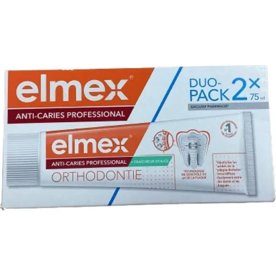 Elmex Dentifrice Anti-Caries Orthodontie 2x75ml