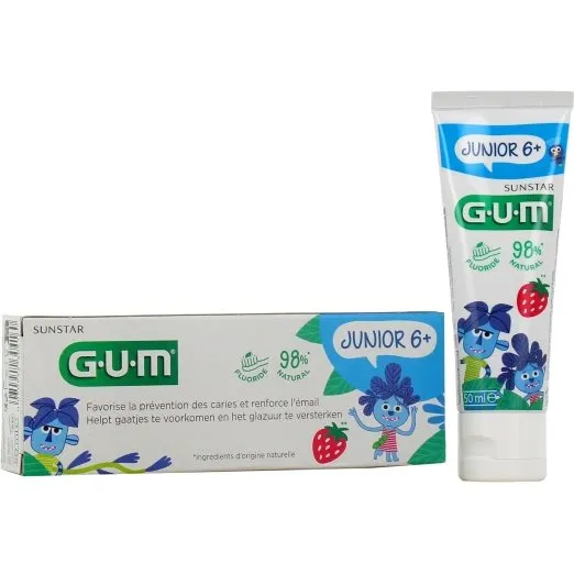 GUM Junior Gel Dentifrice Fraise 50 ml