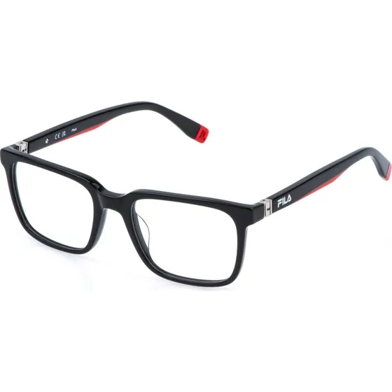 Fila Homme Fila VFI990 700 - Montures Optiques Carrées en Acétate Noir