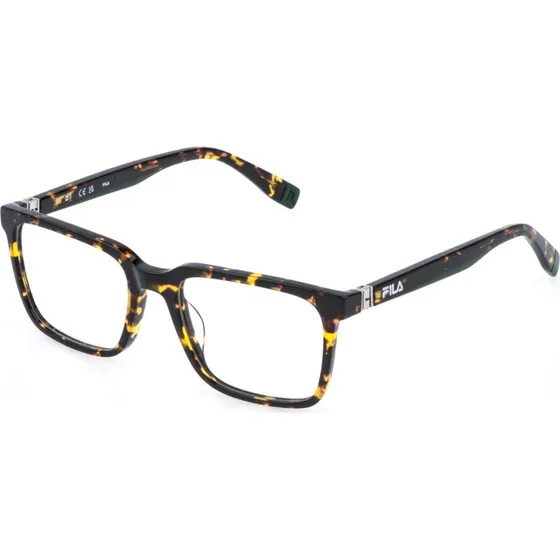 Fila VFI990 Homme - Montures Optiques Carrées en Acétate Havane