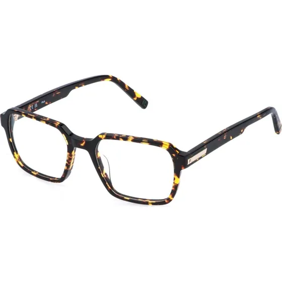 Fila Homme VFI998 - Lunettes Optiques Géométriques Acétate Havane