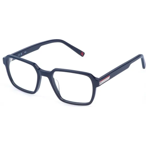 Fila VFI998 0D82 Montures Optiques Homme en Acétate Bleu Géométrique
