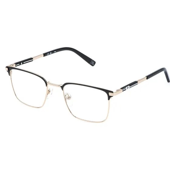 Fila Homme VFIA15 301 - Montures Optiques Carrées en Métal Or