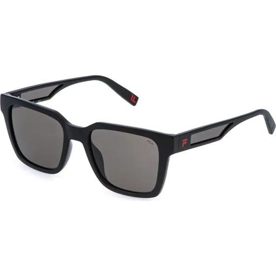 Fila Homme SFIA14 Lunettes de Soleil Carrées Noires Fumées