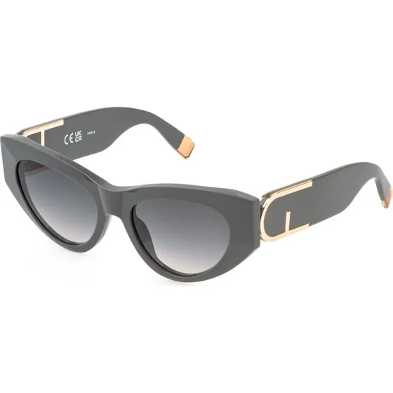 Lunettes de soleil Furla SFU881 Cat Eye - Acétate Gris Fumée