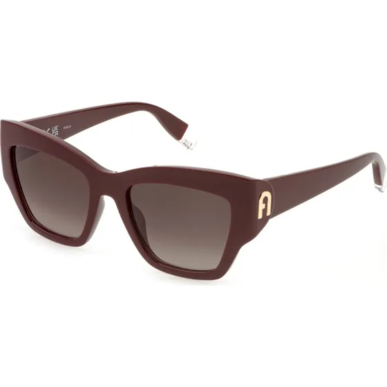 Lunettes de soleil Furla SFU891 Bordeaux et Marron Carré