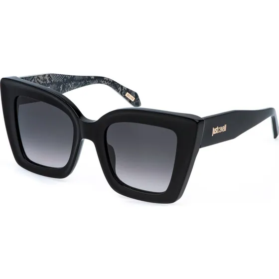 Just Cavalli SJC142 Lunettes de Soleil Carrées pour Femme - Noir Fumée