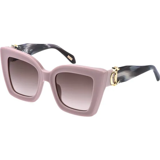 Just Cavalli SJC142V 816 Lunettes de Soleil Carrées Rose et Marron