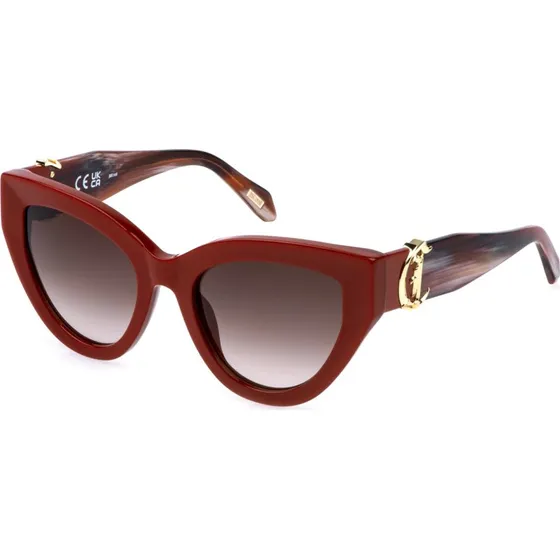 Just Cavalli Lunettes de Soleil Papillon SJC143V Rouge et Marron