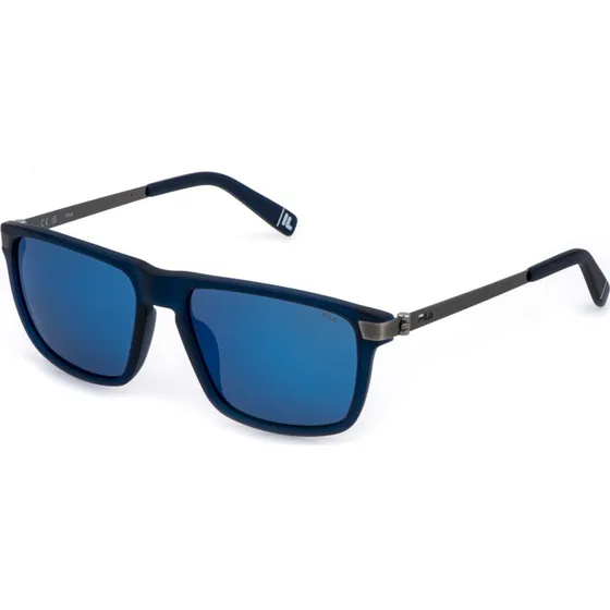 Fila Homme SFIB11 AGQP Lunettes de soleil Géométriques Bleues Polarisées