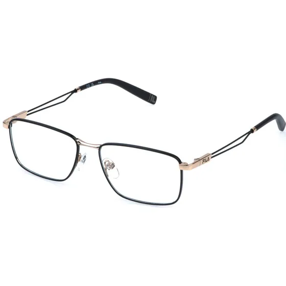 Fila Homme VFIA97 301 - Montures Optiques Carrées en Métal Or