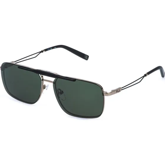Fila Homme UFIA98 8FFP - Lunettes Optiques Carrées en Métal Or et Vert