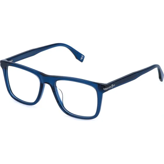 Police VPLR62 GRIND 4 06SB - Lunettes Optiques Homme Carrées Bleues