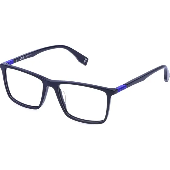 Police VPLR58 Playmaker 1 09LJ - Montures Optiques Carrées Bleues
