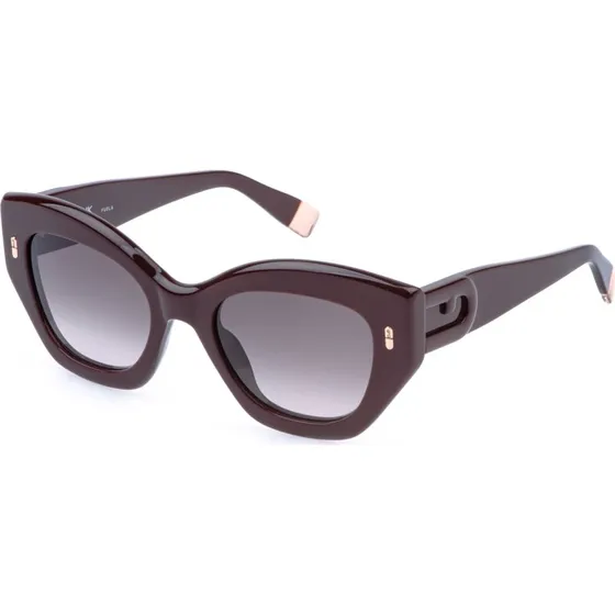Furla SFU985 Lunettes de soleil Papillon en Acétate Marron