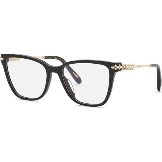 Chopard VCH421S 700 Montures Optiques Carrées en Acétate Noir