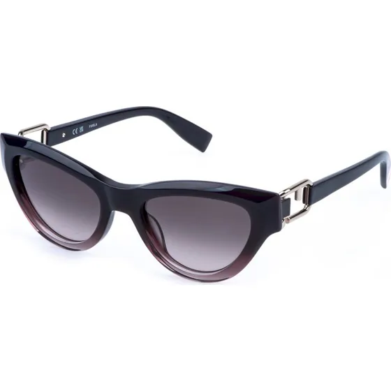 Furla SFU982 Lunettes de soleil Cat Eye Violet et Marron