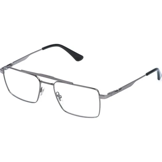 Police VPLR61 Origins Lite 38 509 - Monture Optique Carrée Métal Gris
