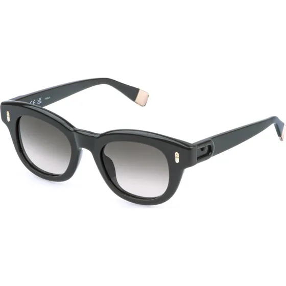 Furla SFU986 Lunettes de soleil Pantos en Acétate Vert et Marron