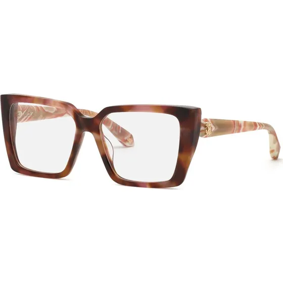 Roberto Cavalli VRC163M 01GQ - Lunettes de vue carrées en acétate Havana