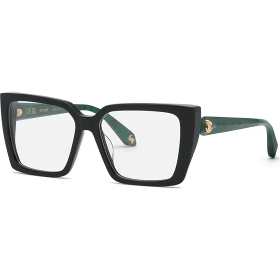 Roberto Cavalli VRC163M - Lunettes de vue carrées en acétate noir