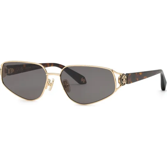 Roberto Cavalli SRC175M Lunettes de soleil Géométriques Or et Marron
