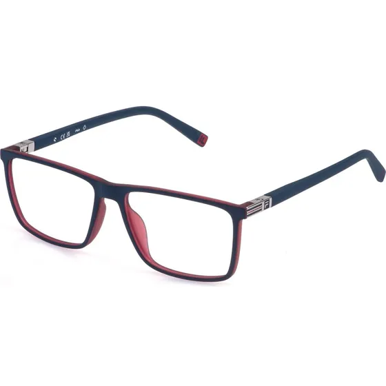 Fila Homme VFID14 01BT - Montures Optiques Carrées Bleues