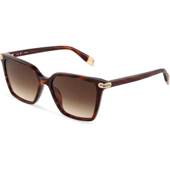 Furla SFUB13 0C10 Lunettes de soleil carrées en acétate - Havana