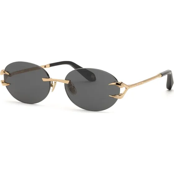 Roberto Cavalli SRC182 Lunettes de Soleil Géométriques Or